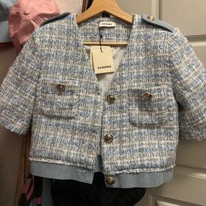 Sandro cropped tweed jacket